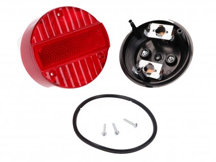 40859 - tail light 120mm w/ number plate light for Simson S50, S51, S70, SR50, SR80, KR51, MZ