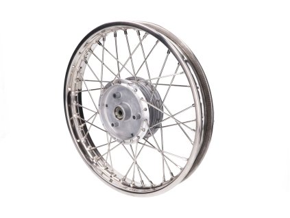 40890 - spoke wheel 1.60 x 16 inch stainless steel for Simson KR51/1, KR51/2 Schwalbe, S50, S51, S53, S70, S83, SR4-1 Spatz, SR4-2 Star, SR4-3 Sperber, SR4-4 Habicht, Duo