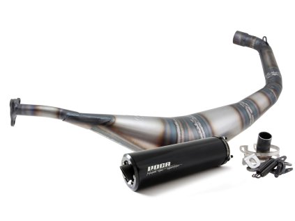Výfuk VOCA Warrior 50/70cc černá koncovka, Derbi EBE, EBS, D50B
