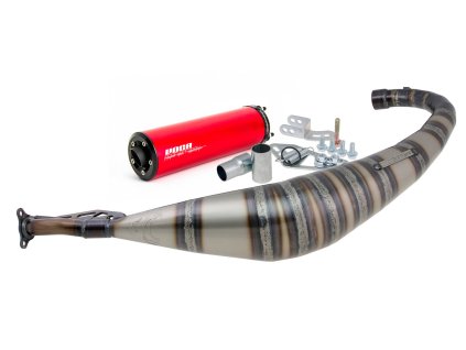 Výfuk VOCA Rookie 50/70cc červená koncovka, Minarelli AM6