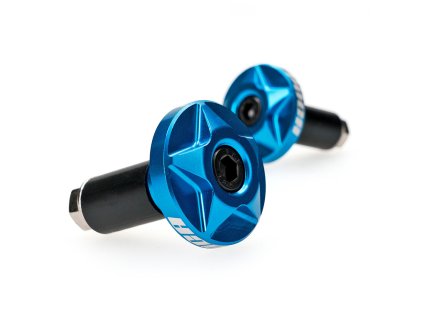 Koncovky řidítek VOCA CNC 14mm - modrá