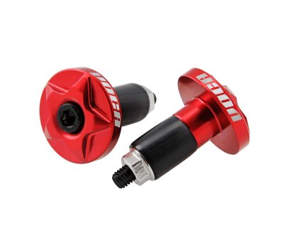 Koncovky řidítek VOCA CNC 14mm - červená