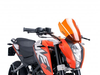 PUI6275T - windshield Puig New Generation orange for KTM Duke 125, 200, 390 11-16