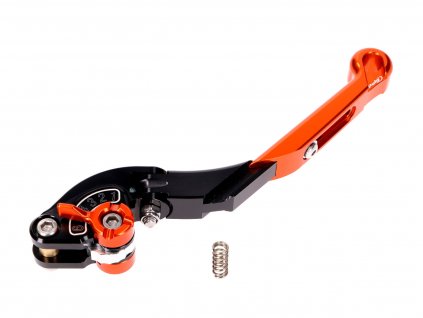 PUI19-TNT - front brake lever Puig 2.0 adjustable, extendable folding  - orange black