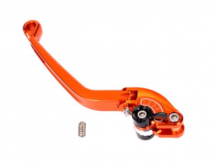 PUI260-TN - clutch lever / rear brake lever Puig 2.0 adjustable, folding - orange black