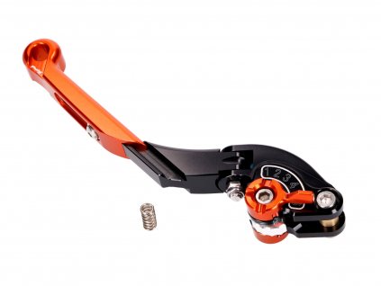 PUI29-TNT - clutch lever / rear brake lever Puig 2.0 adjustable, extendable folding  - orange black