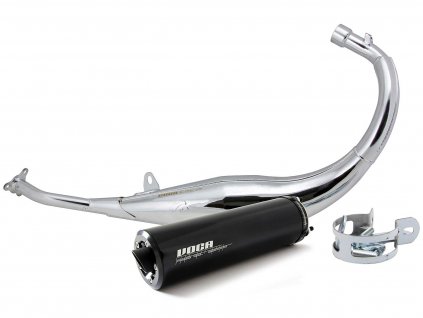 VCR-RD15192/BK - exhaust VOCA Chromed 50/70cc black silencer for Derbi EBE, EBS, D50B Enduro, Supermoto