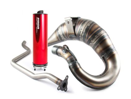 Výfuk VOCA Cross Rookie 50/70cc červená koncovka, Yamaha DT50, MBK X-Limit, MH RYZ