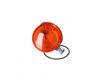 40721 - indicator light assy front 80mm orange w/ chromed cap for Simson S50, S51, S70, SR50, SR80