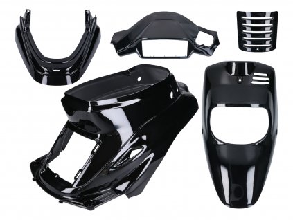 41137 - fairing kit black metallic 5-part for MBK Booster