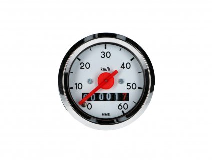 40900 - speedometer 60km/h round shape 48mm for Simson S50, S51, S70, Schwalbe, Sperber, Habicht, Star