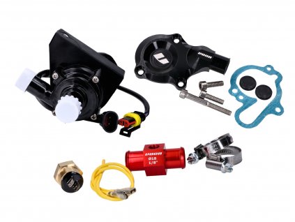 VCR-RD09.188/BK - water pump kit complete VOCA Racing black for Minarelli AM, Generic, KSR-Moto, Keeway, Motobi, Ride, CPI, 1E40MA 1E40MB