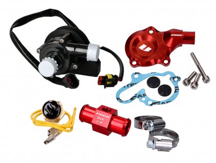 VCR-RD09.188/RE - water pump kit complete VOCA Racing red for Minarelli AM, Generic, KSR-Moto, Keeway, Motobi, Ride, CPI, 1E40MA 1E40MB
