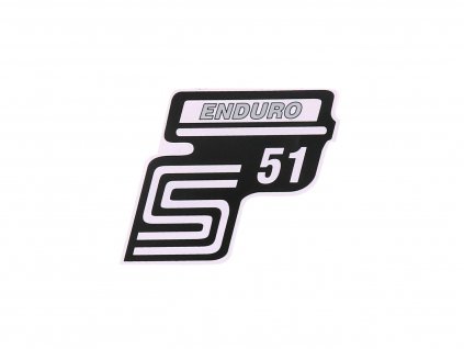 41974 - Samolepka S51 Enduro stříbrná, Simson S51