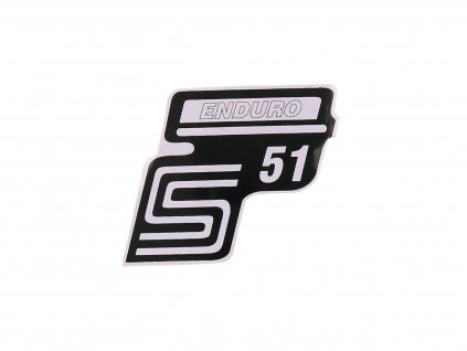 41980 - Samolepka S51 Enduro bílá, Simson S51