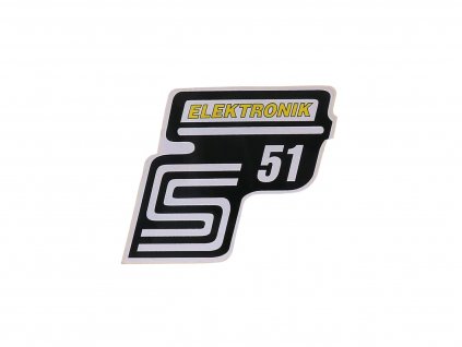 41981 - Samolepka S51 Elektronik žlutá, Simson S51