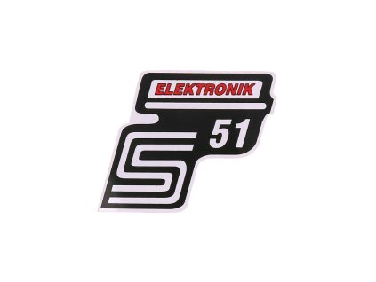 Samolepka S51 Elektronik červená, Simson S51