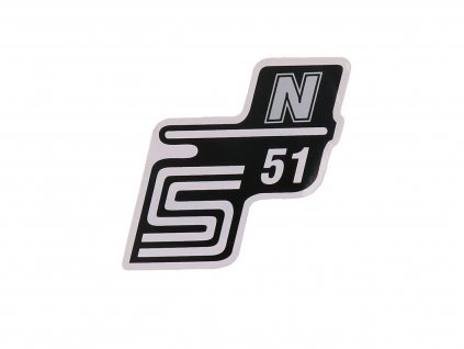 41989 - Samolepka S51 N stříbrná, Simson S51