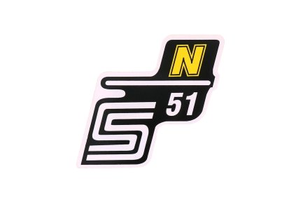 Samolepka S51 N žlutá, Simson S51