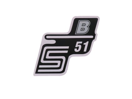 Samolepka S51 B stříbrná, Simson S51