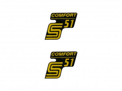42007 - Samolepky S51 Comfort černo-žluté, Simson S51