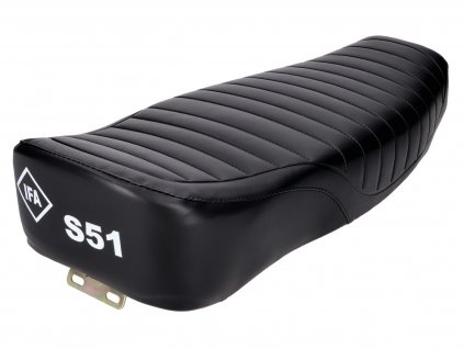 41841 - Sedlo Enduro černé s logem IFA S51, Simson S51 / S51 Enduro