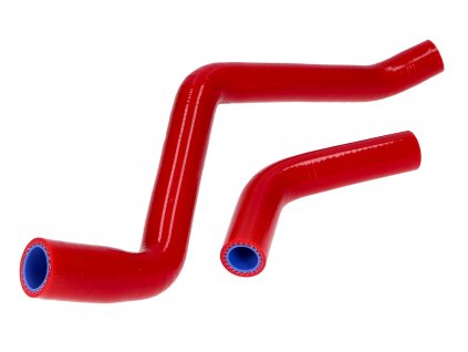 42574 - coolant hose set silicone red for Aprilia RX, SX, Derbi Senda, Gilera RCR, SMT D50B0 -17