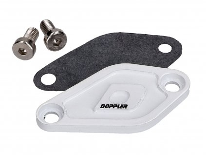 42576-WH - oil pump cover Doppler white for Minarelli AM6, Derbi EBE, EBS, D50B