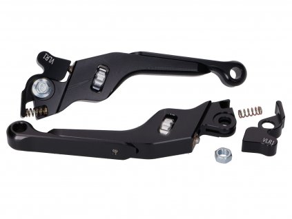 42726 - brake lever set CNC black adjustable for Gilera Runner, Vespa GTS, GTV