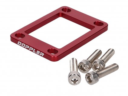 42846-RE - intake manifold spacer Doppler 5mm red for Minarelli AM, Derbi EBE, EBS, D50B