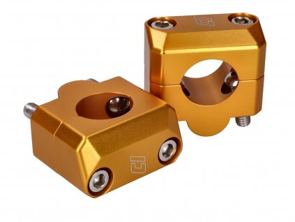 42867-GO - handlebar clamp set Doppler 22mm to 28.6mm gold