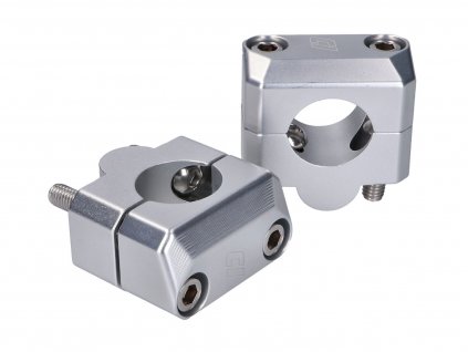 42867-SI - handlebar clamp set Doppler 22mm to 28.6mm silver