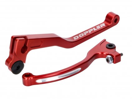 42873-RE - brake and clutch lever set Doppler CNC red for Rieju MRT 2018- Euro4