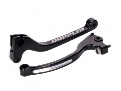 42881-BK - brake and clutch lever set Doppler CNC black for Rieju, Derbi, Sherco (w/ AJP brake)