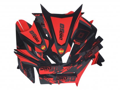 DK-43044 - decal set black-red-grey matt for Derbi Senda DRD 11-17