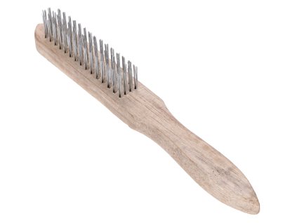 43535 - steel brush 4-row w/ wooden handle