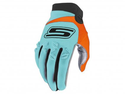 43258-L - MX gloves S-Line homologated, blue / orange - size L