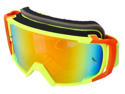 MX brýle S-Line Scrub fluo žlutá / červená - iridium žlutá
