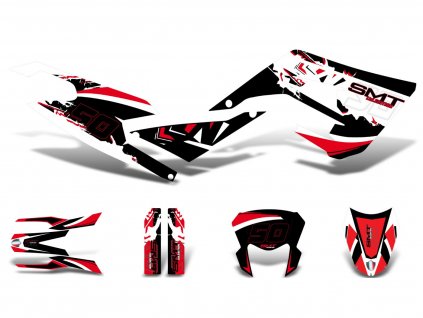 DK-43743 - decal set black-white-red matt for Gilera SMT 50 2018-