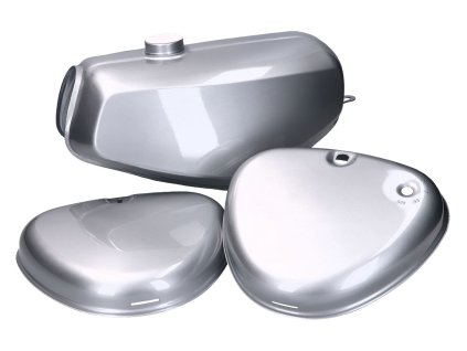 Nádrž a boční kryty, stříbrná metalíza, Simson S50, S51, S70