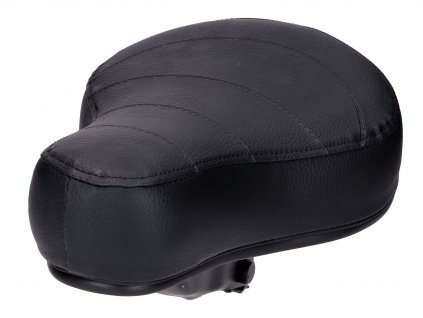 44329 - saddle / seat flat 60mm quilted black for Puch, Kreidler, Zündapp, Hercules, Vespa, Tomos, MBK moped