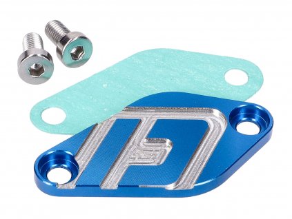 44592-BL - oil pump cover Doppler V2 blue for Minarelli AM6, Derbi EBE, EBS, D50B