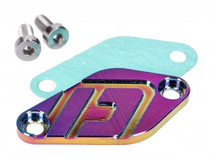 44592-NC - oil pump cover Doppler V2 neo chrome for Minarelli AM6, Derbi EBE, EBS, D50B