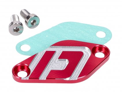 44592-RE - oil pump cover Doppler V2 red for Minarelli AM6, Derbi EBE, EBS, D50B