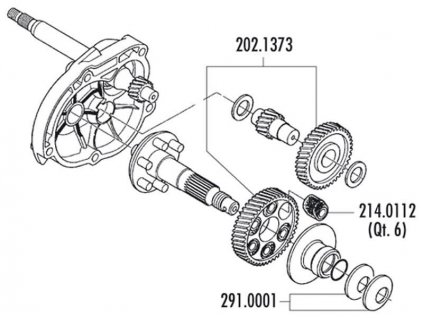 214.0112 - rubber dampers Polini Flexible Coupling - 6 pieces