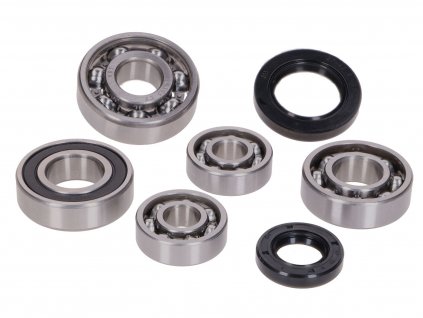 42776 - gearbox bearing set w/ oil seals for GY6 139QMA, QMB 4-stroke