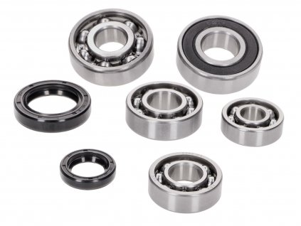 42786 - gearbox bearing set w/ oil seals for Hyosung 50cc 2-stroke, SB Cab, Supercab, Avanti, SF 50