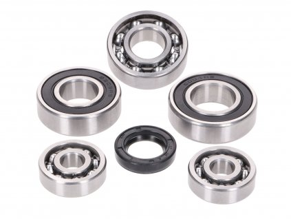 42815 - gearbox bearing set w/ oil seals for Yamaha, MBK 2-stroke 100cc
