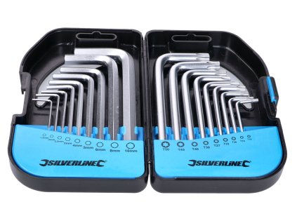 Sada inbusů a torx klíčů Silverline 18ks