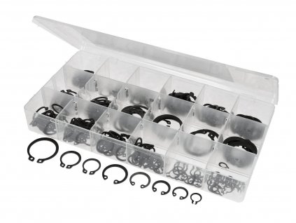 43524 - shaft circlip / snap ring assortment internal, external 255-piece